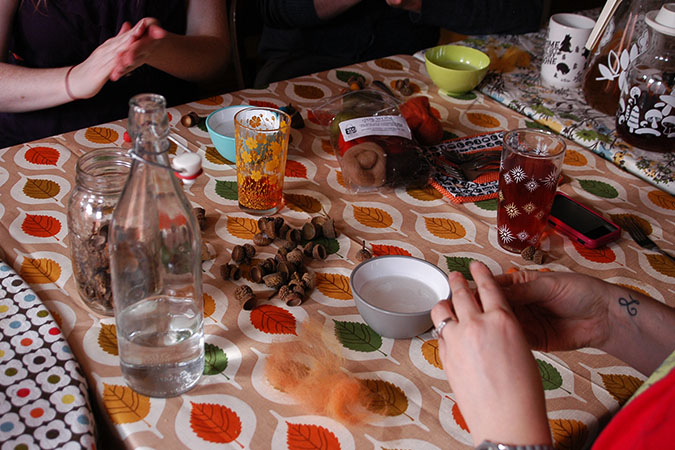 September Crafternoon making felted acorns
