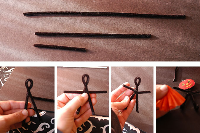 halloween pipe cleaner pals DIY - mypapercrane.com halloween craft