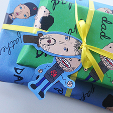 DIY Father's Day Wrapping Paper
