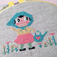 DIY Flower Girl Cross stitch