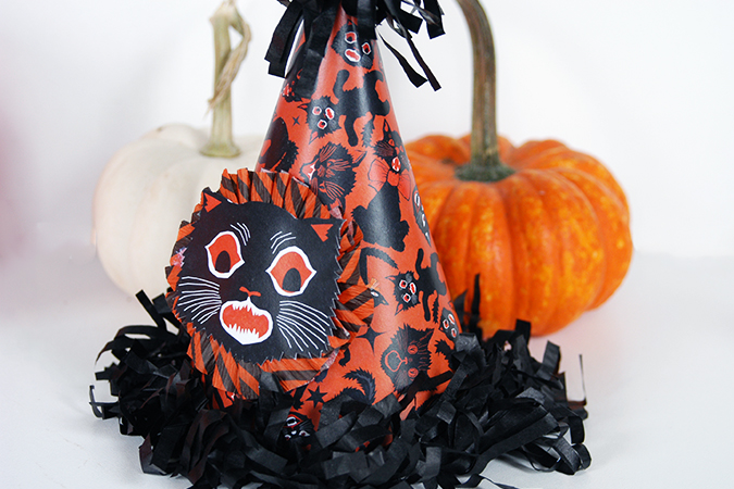 Vintage Inspired Halloween Party Hat DIY