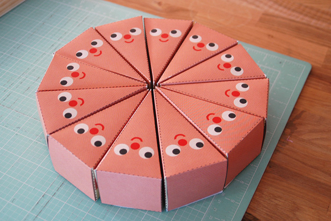 paper birthday cake box